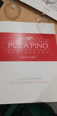 Menu / carte de Pizza Pino à Paris