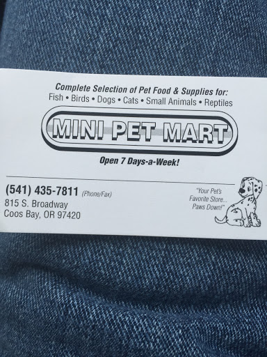 Pet Supply Store «Mini Pet Mart», reviews and photos, 815 S Broadway, Coos Bay, OR 97420, USA