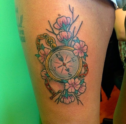 Explore watercolor flower tattoo ideas, creative tattoo ideas in Albany, available at Dead Presidents Lounge