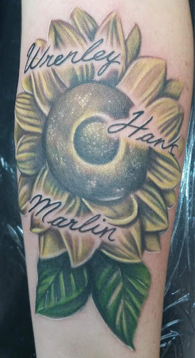 Explore snowmobile tattoo ideas, creative tattoo ideas in Dixon, available at Ink on the left