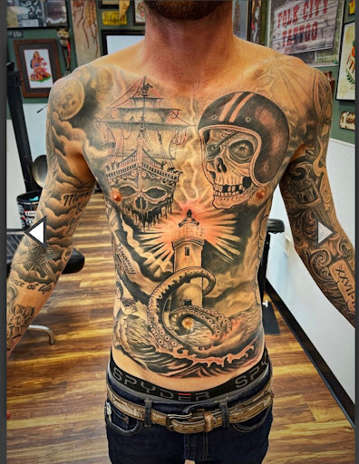 Tattoo Shop «Folk City Tattoo», reviews and photos, 3235 Bridge Rd, Suffolk, VA 23435, USA