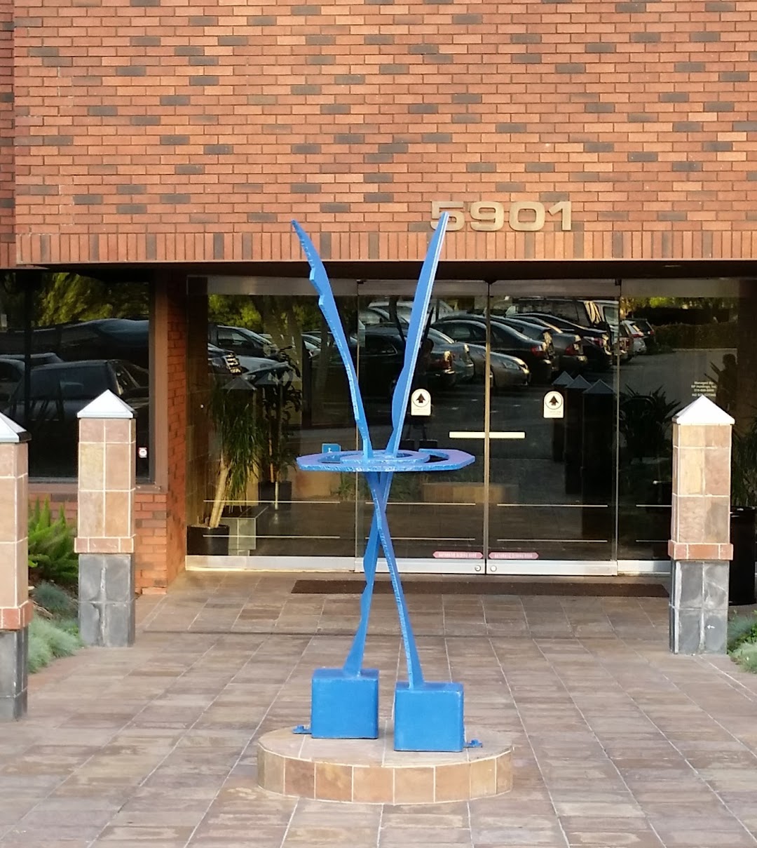 Public Art Blue Sculpture