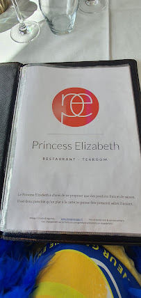 Princess Elizabeth à Dunkerque menu