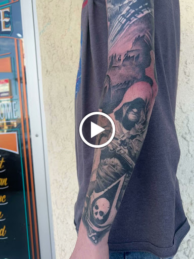 Explore women's hip tattoo ideas, creative tattoo ideas in Las Vegas, available at Bad Apple Tattoo