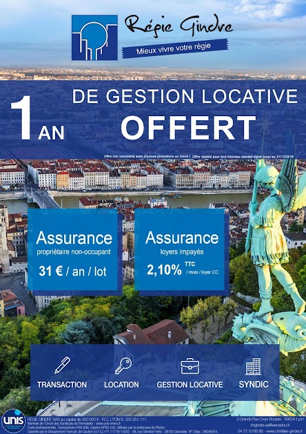 Régie GINDRE - Transaction - Syndic - Gestion - Location à Lyon (Rhône 69)