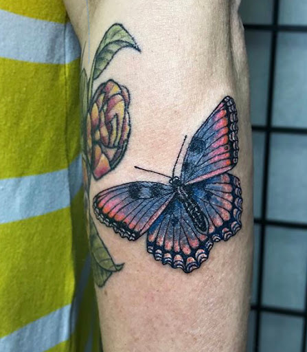 Explore black and grey half sleeve tattoo ideas, creative tattoo ideas in Bellefonte, available at Juniper Studio