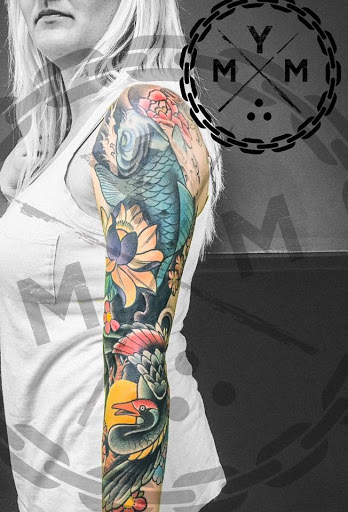 Explore fish tattoo ideas for men, creative tattoo ideas in Albany, available at Make Your Mark Tattoo