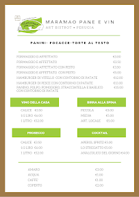 Carte du Maramao - pan e vin à Perugia