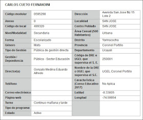 I.E. 64097 - Victor Pinedo Bardal / Carlos Cueto Fernandini