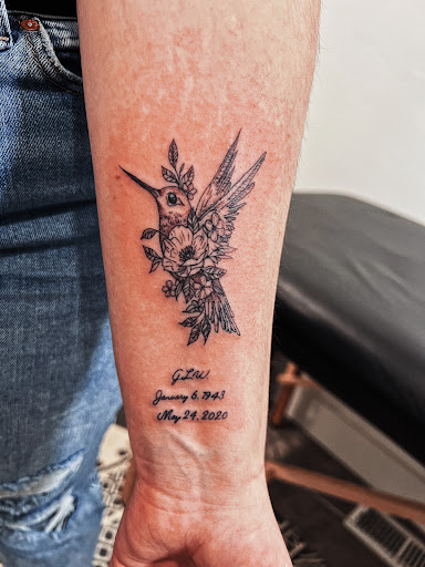 Explore liver transplant tattoo ideas, creative tattoo ideas in Burley, available at Fine Line Ink