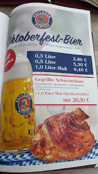 Paulaner in the Squaire à Frankfurt menu