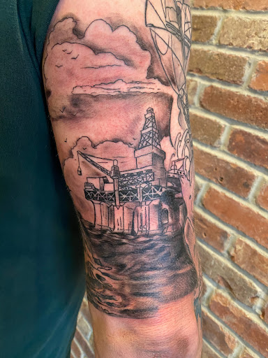 Explore shaded sleeve tattoo ideas, creative tattoo ideas in Sauk City, available at The Madison Tattoo Company