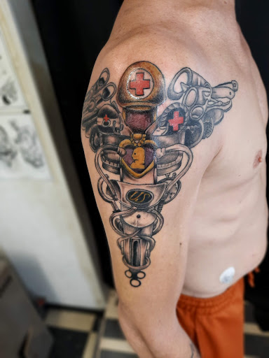 Explore country music tattoos ideas, creative tattoo ideas in Graham, available at Tattoo Haus