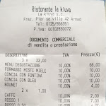 Photo n°5 de l'avis de MASSIMO.U fait le 23/01/2024 à 13:15 sur le  La Kiuva - Ristorante e Cantina con Cucina Tipica di Arnad à Arnad