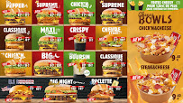 Carte du Belly Burger à Villeneuve-d'Ascq
