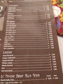 Menu du Antico Borgo à Bologna