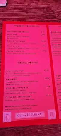 Kaisersaal à Minden menu