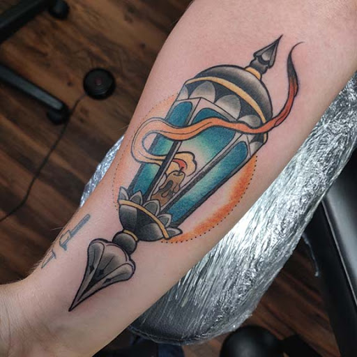 Explore country music tattoo ideas, creative tattoo ideas in Nashville, available at Titan Tattoo