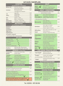 Menu du Bistro Am Gleis à Bad Driburg