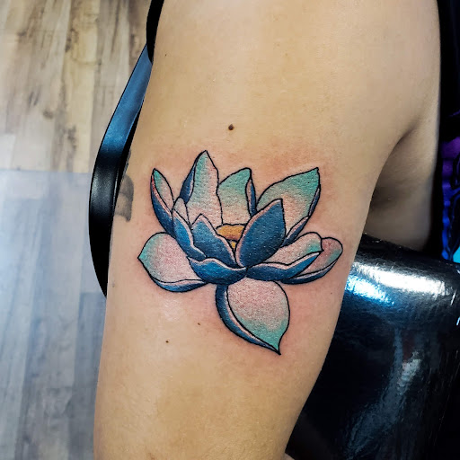 Explore female leg tattoo ideas, creative tattoo ideas in Whitehall, available at Legion Tattoo Gallery