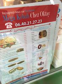 Carte du oMega Kebab - Chez Oktay à Besançon