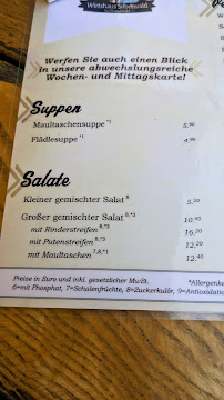 Wirtshaus Silberwald à Neu-Ulm menu