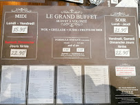 Menu / carte de Le Grand Buffet à Saint-Bonnet-de-Mure