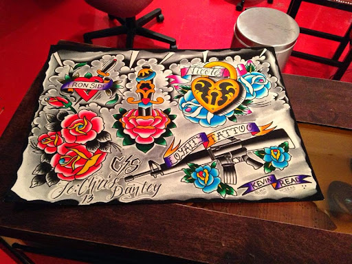 Explore blue flame tattoo ideas, creative tattoo ideas in Honolulu, available at Sacred Art Tattoo Waikiki