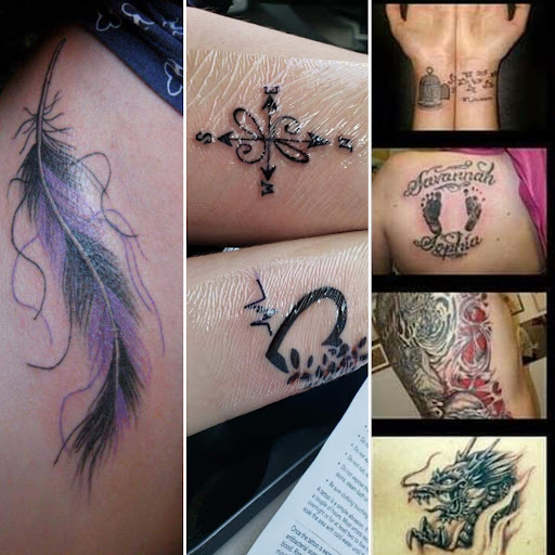 Explore flame tattoo ideas, creative tattoo ideas in Elko, available at Tom Custom Tattoos and Body Piercing Studio