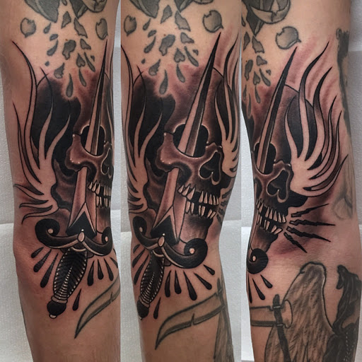 Explore rolling stones tattoo ideas, creative tattoo ideas in Johnson City, available at The Shamans Den