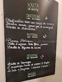 Menu / carte de Pottolo à Bayonne
