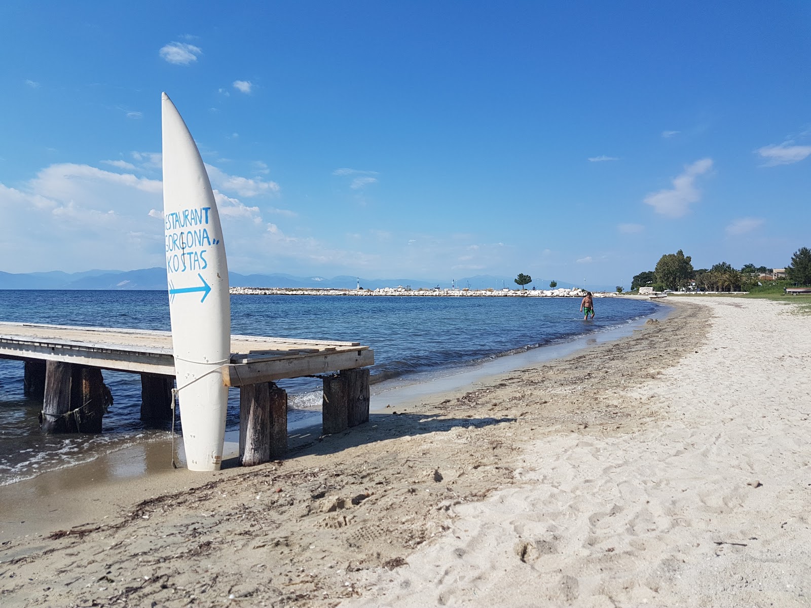 Foto de Skala Rachoniou beach área parcialmente de hotel
