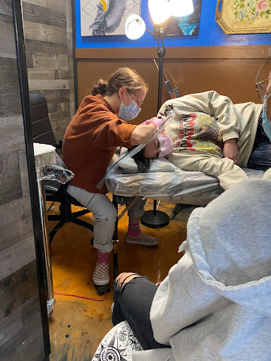 Explore witch moon tattoo ideas, creative tattoo ideas in Wylie, available at Wylie Tattoo Parlor Alterity Collectors Union