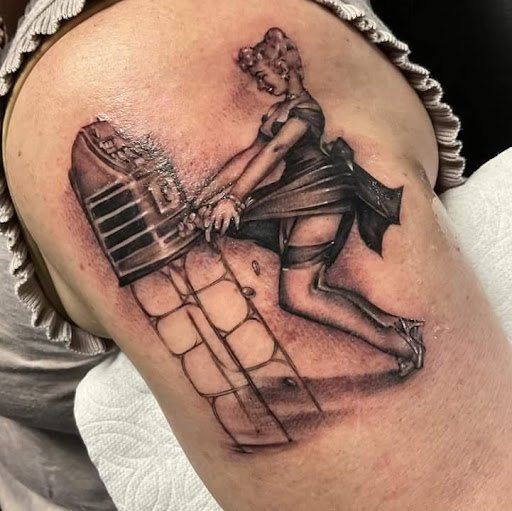 Explore thigh tattoo ideas woman, creative tattoo ideas in South Gate, available at Modern Ink Tattoo & Piercing Studio