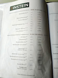 Restaurant Einstein Koblenz à Koblenz (la carte)