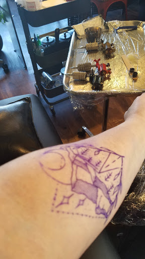 Explore tattoo fill ideas, creative tattoo ideas in Lawrence, available at Standard Electric Tattooing