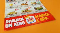 Restaurant de hamburgers Burger King à Caravaggio (le menu)