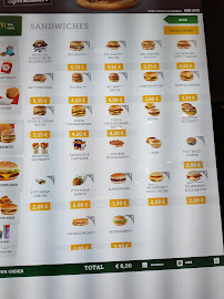 McDonald's à Paris menu