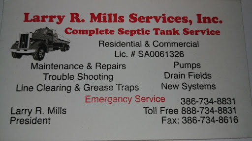 Joe Mills Septic Tank Services in DeLand, Florida