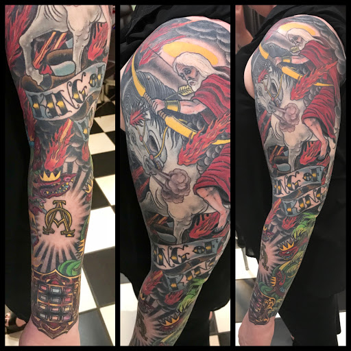 Explore kratos tattoo ideas, creative tattoo ideas in Sedona, available at Ascension Tattoo