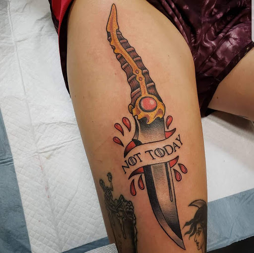 Explore mario bros tattoo ideas, creative tattoo ideas in Asheville, available at Diamond Thieves Body Piercing and Tattoo
