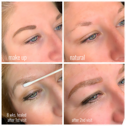 Explore head tattoo ideas for guys, creative tattoo ideas in Peoria Heights, available at BeautiFULL Brows By Jen Microblading - Permanent Makeup Wild Honey Beauty Studio