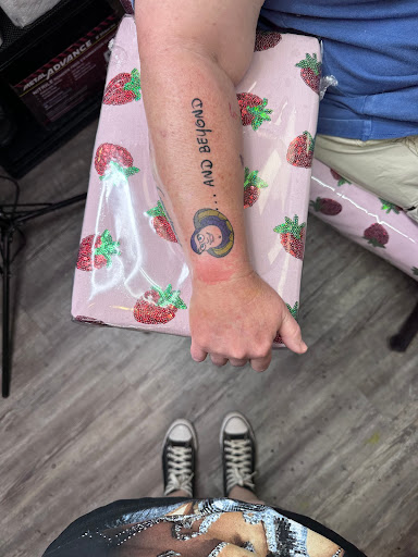 Explore dog tattoo ideas for females, creative tattoo ideas in Lubbock, available at Stay True Tattoo & Body Piercing Studio