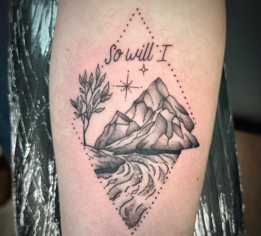 Explore shoulder chest tattoo ideas, creative tattoo ideas in Kenosha, available at Kenosha Tattoo Company