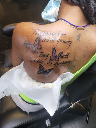 Explore cake tattoo ideas, creative tattoo ideas in Biloxi, available at Inkslanga Tattoos and Body Piercing