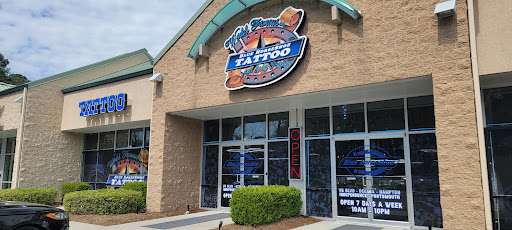 Explore graveyard tattoo ideas, creative tattoo ideas in Virginia Beach, available at Blue Horseshoe Tattoo & Piercing
