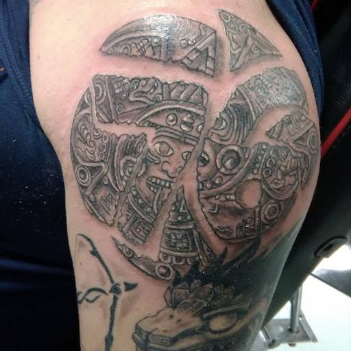 Explore tattoo of husband's name ideas, creative tattoo ideas in Tucson, available at Tattoo Azteca Inc