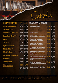 Menu du Sahara Restaurant à Wiesbaden
