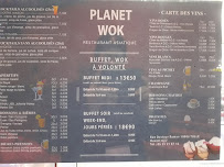 Carte du Planet wok à Tulle