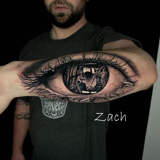 Explore black lab tattoo ideas, creative tattoo ideas in Sanford, available at Venom Ink Tattoo